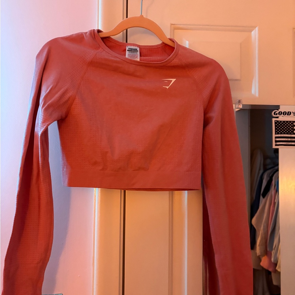 Gymshark Coral Long Sleeve Crop Top